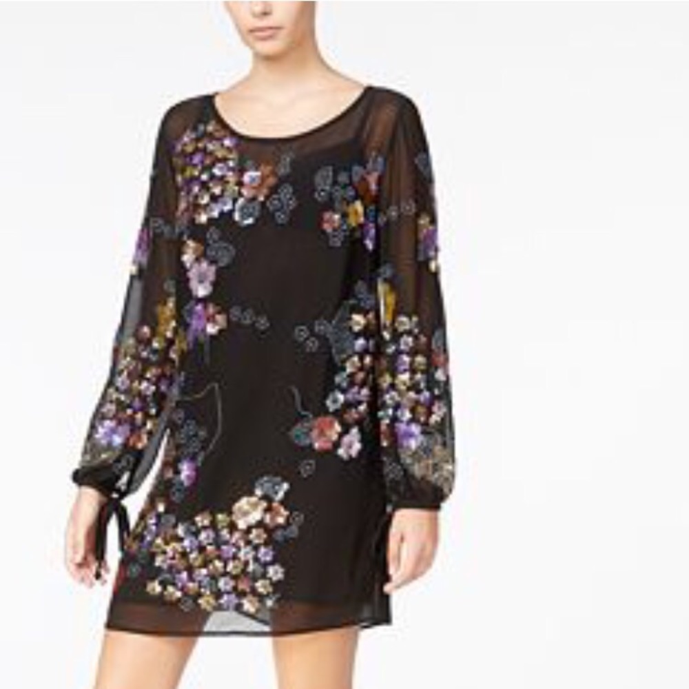 BRAND NEW sheer sequin kimono dress by Fairchild